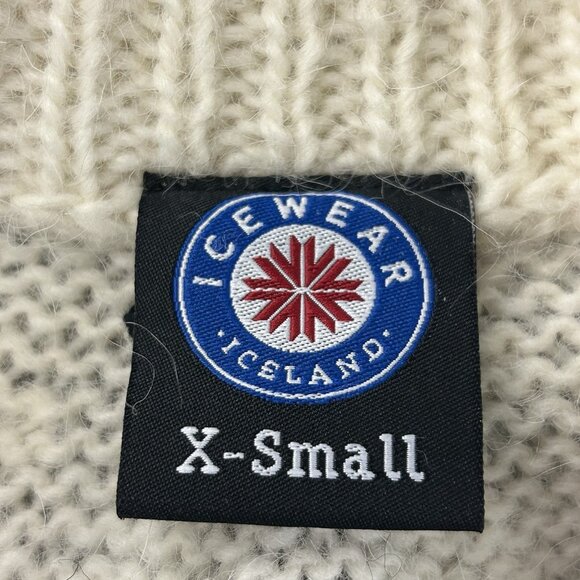Icewear Iceland XS zip up Cardigan Sweater Icelandic Wool White Comfort Warm - Picture 3 of 16
